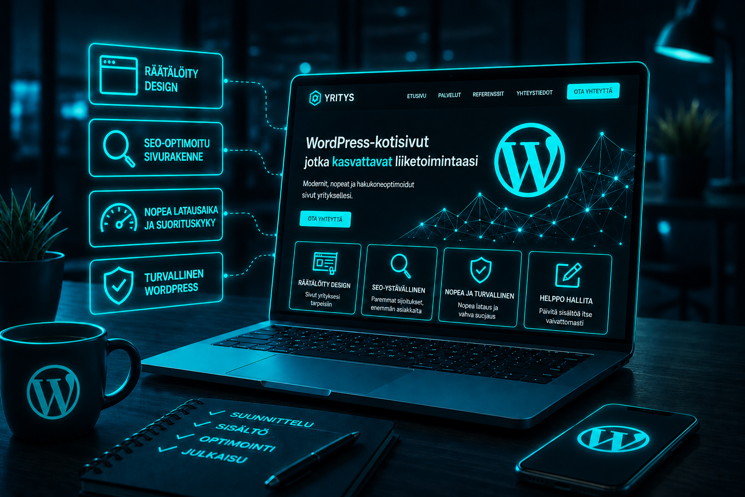 wordpress kotisivut yritykselle