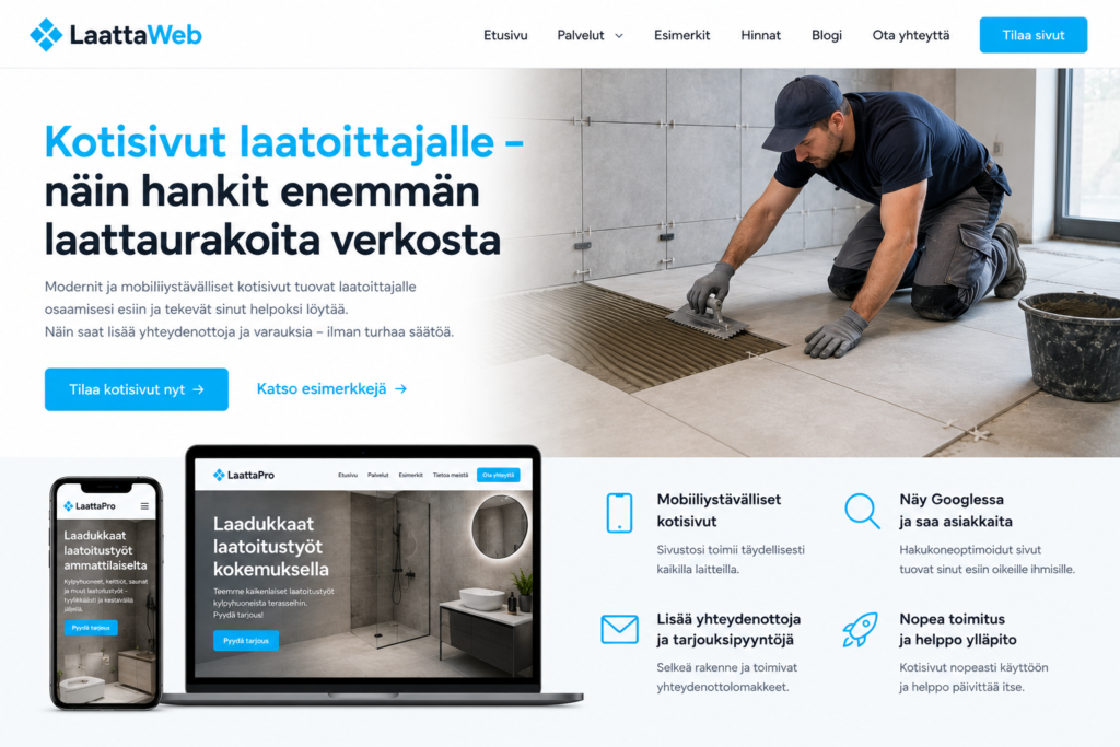 Kotisivut laatoittajalle