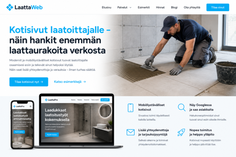 Kotisivut laatoittajalle